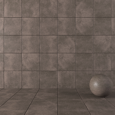 Modern Concrete Vizon Wall Tiles 3D model image 1 