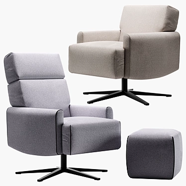 Cubi King Armchair: Modern Design, Perfect Comfort 3D model image 1 