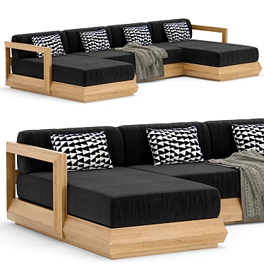 RH Outdoor Paloma: Modular Sofa 3D model image 1 