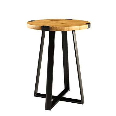 Sleek Metal Wrap Side Table 3D model image 1 