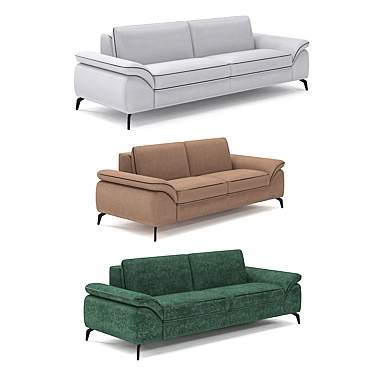 Luxury Belgian Sofa: Logan 3D model image 1 