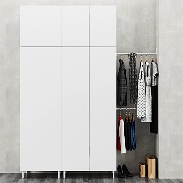 OPHUS Wardrobe: Stylish Storage Solution for Clothes 3D model image 1 