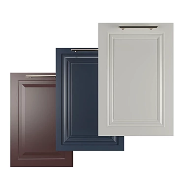 Modern Cabinet Doors Set 3D model image 1 