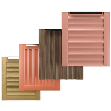 Modern Cabinet Doors Set in 2014 Design 3D model image 1 