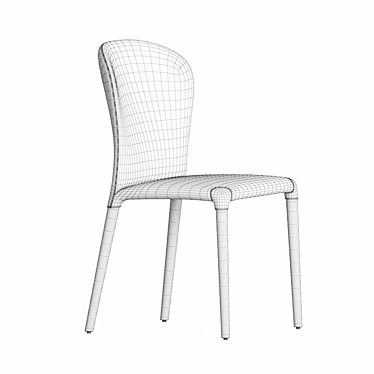 Elegant Astrid Porada Chair 3D model image 1 