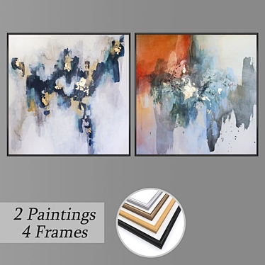 Dynamic Wall Art Set 3D model image 1 