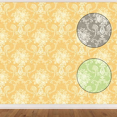 Seamless Wallpaper Set 585 (3 Colors) 3D model image 1 