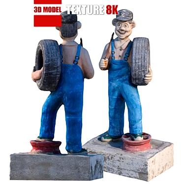 Tireman 198: High-Quality Detailed Tire Model 3D model image 1 