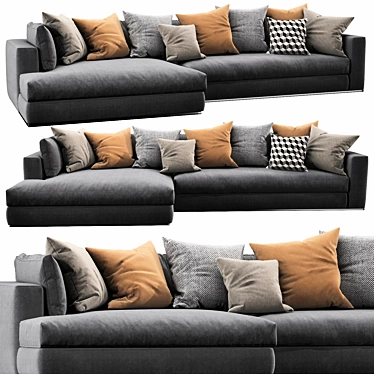 Elegant Minotti Hamilton Sofa Set 3D model image 1 