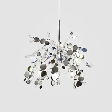 Modern Chrome Pendant Light Terzani 40.2058 3D model image 1 