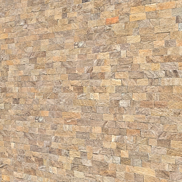 Travertine Brick Mosaic: High-Res Indoor/Outdoor Wall Tiles 3D model image 1 