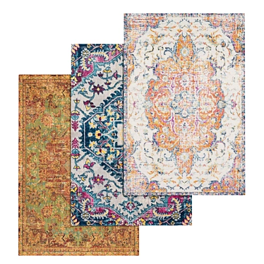 Deluxe Set of 3 Carpets 3D model image 1 