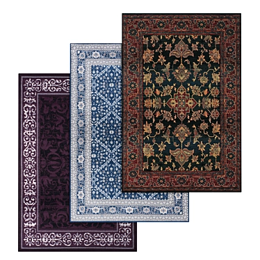 Luxury Carpet Set - High-Quality Textures 3D model image 1 