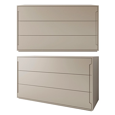 Zenette Montgomery 3-Drawer Narrow Chest 3D model image 1 