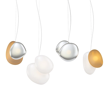 Modern Pendant Light - Pebble 3D model image 1 