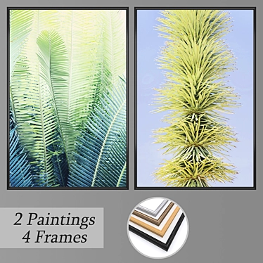 Elegant Dual Painting Set 3D model image 1 