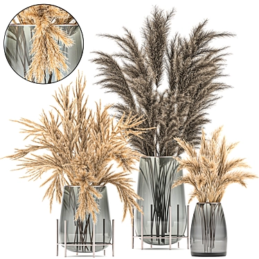 Rustic Reed Bouquet 3D model image 1 