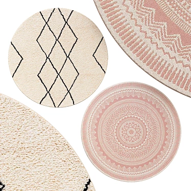 Archive Circle Rugs: Quality Textures 3D model image 1 