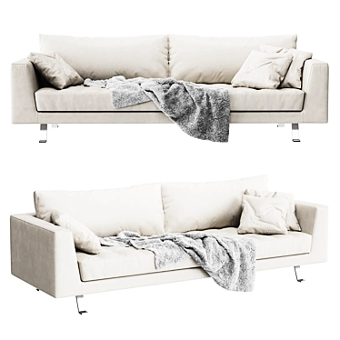 TIBET Luxe Sofa: Unparalleled Comfort and Style 3D model image 1 
