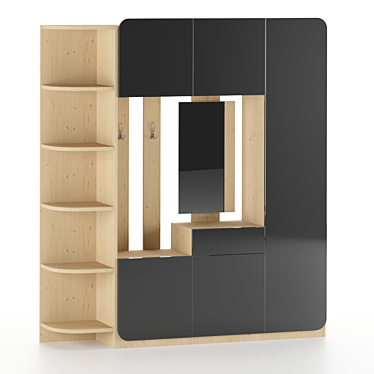 Elegant Hallway Furniture Set 3D model image 1 