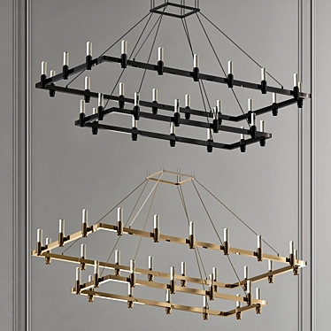 Vallao LED Chandelier: Modern Elegance 3D model image 1 