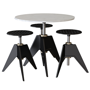 Screw Stool and Table: Tom Dixon Magic 3D model image 1 