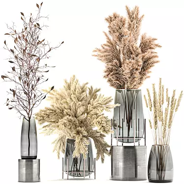 Natural Reed Bouquet 3D model image 1 
