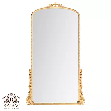 Amelie's Grand Romano Mirror: Handcrafted Italian Design 3D model image 1 