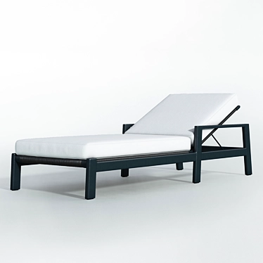 Sleek Aluminum Chaise: Modern Luxury 3D model image 1 