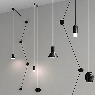 Modern Pendant Lamp Collection: NEURO and VIBIYA 3D model image 1 