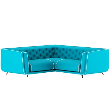 Ocean Blue Piquant Corner Sofa 3D model image 1 