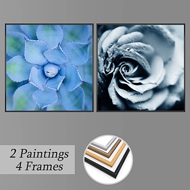 Elegant Wall Art Set 3D model image 1 