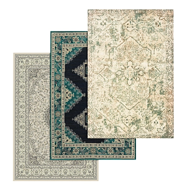 Title: Versatile 3-Piece Carpet Set 3D model image 1 