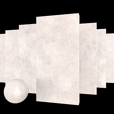 Modern Gray Concrete Tile Set 3D model image 1 