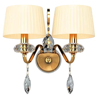 Bronze Crystal Shade Wall Sconce 3D model image 1 