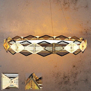 Mesmerizing Geometric Pendant Light 3D model image 1 