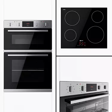 Neff Double Oven & Hob Set 3D model image 1 