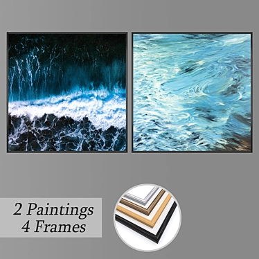 Modern Wall Art Set 3D model image 1 