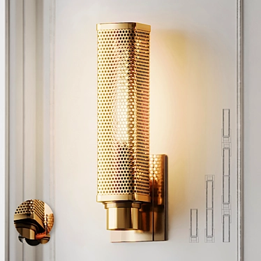 Oxon Hill Wall Sconce: Sleek Illumination 3D model image 1 