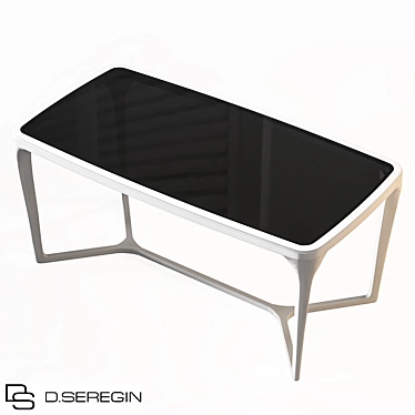 Mars White Dining Table 3D model image 1 