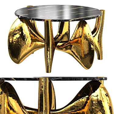 Delubac Coffee Table: Vintage Elegance 3D model image 1 