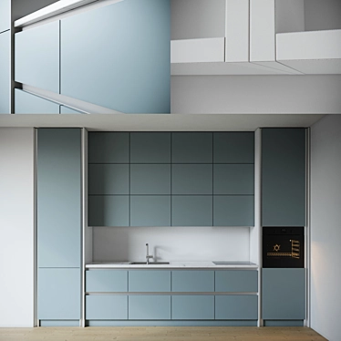 Italian-designed Gola Profile Kitchen 3D model image 1 