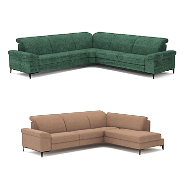 Luxurious Cadini Belgian Sofa 3D model image 1 