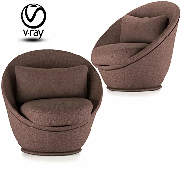 Modern Armchair | Stylish Seating Solution 3D model image 1 