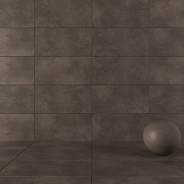 Lupus Vizon Concrete Tiles: Versatile and Stylish 3D model image 1 