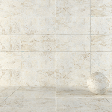 Patria Beige Concrete Wall Tiles 3D model image 1 