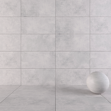 Grey Suite: Concrete Wall Tiles 3D model image 1 