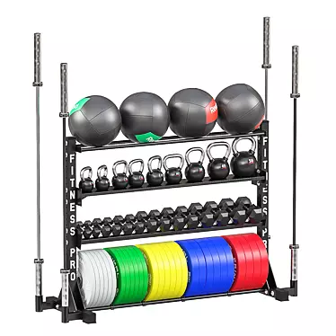 Sports Gear Organizer Rack 3D model image 1 