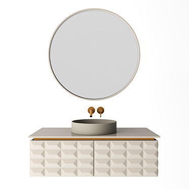Sleek and Stylish Bathroom Vanity 3D model image 1 