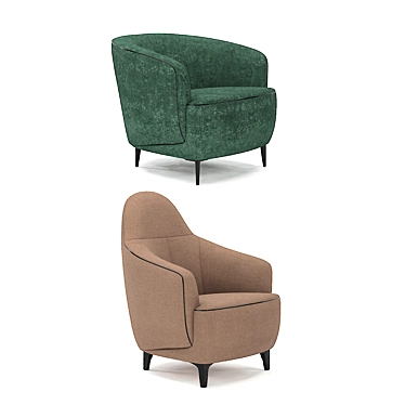 Tango Belgian Armchair: Elegant and Modern 3D model image 1 